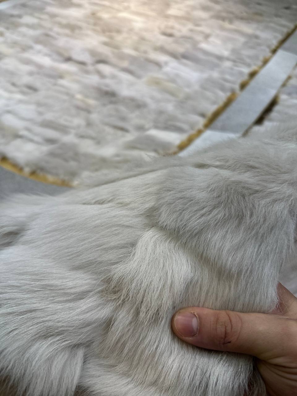 1. Kalite Gerçek Koyun Derisi Halı – %100 Doğal, Suet Kaymaz Taban