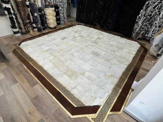 El Yapımı Orjinal Koyun Derisi Halı