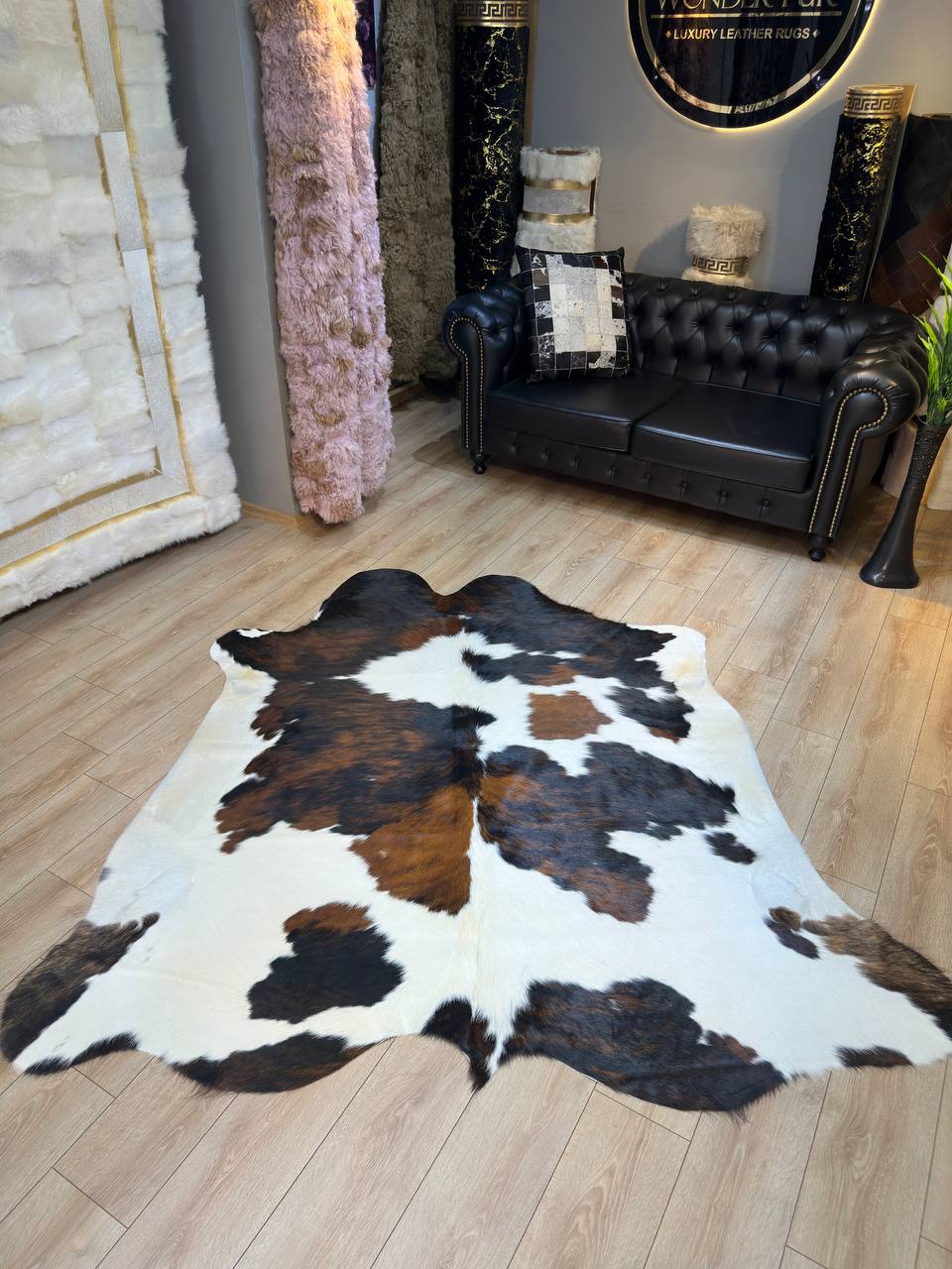 🐄 Kahve & Beyaz | 1. Kalite Dana Derisi Post