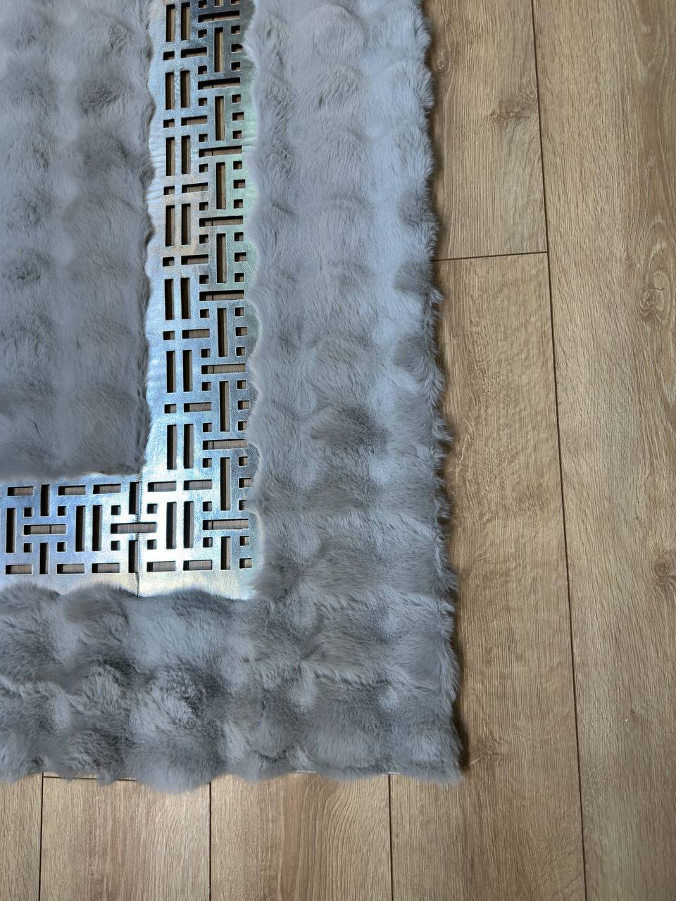 1. Kalite Gri Peluş Halı  - Kaymaz Suet Taban