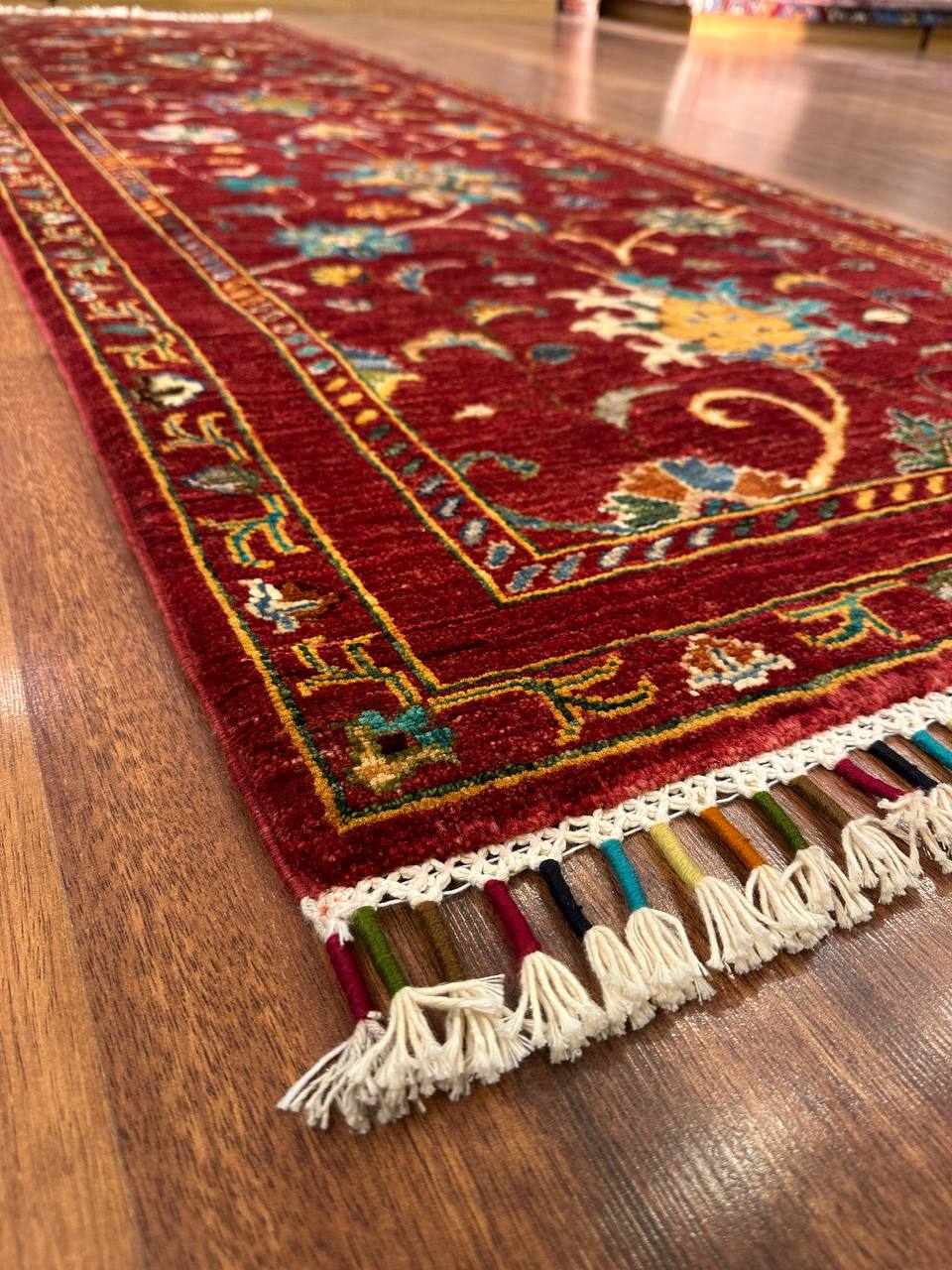 El Yapımı Sultani Model Yün Yolluk  Halı | Vintage Tarz | Doğal & Dayanıklı